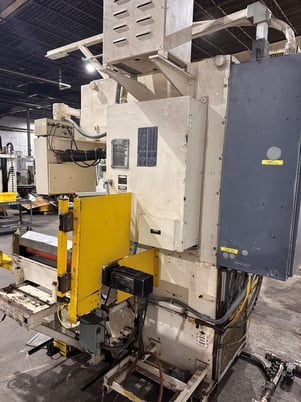 49.5 Ton, Komatsu #OBS-45-3, gap frame press, 3.49" stroke, 9.84" Shut Height, 2.36" adj., 50-100 SPM, 1989 - Image 2