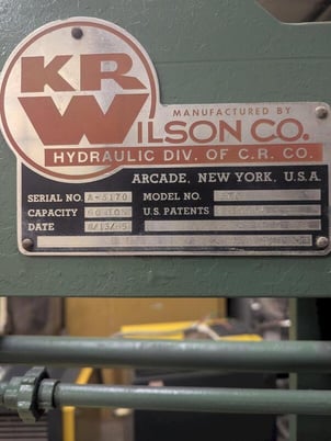 60 Ton, Wilson K.r. #37G, H-frame Press, S/N A-3170, 1965, 37G - Image 9