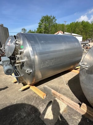 600 gallon Walker #PZ-CB, Stainless Steel jacketed mix tank / kettle, 4' 3" diameter x 6' T/T, 75 psi @ 320&deg;F - Image 2