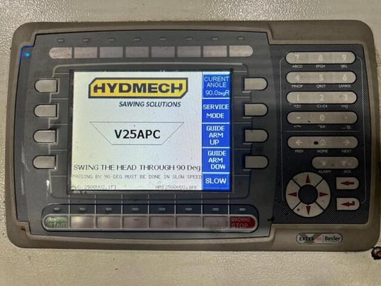 30" x 25" Hyd-Mech #V-25APC-120, automatic vertical bandsaw, tilt frame, 62' powered conveyor, 75-350 FPM - Image 10