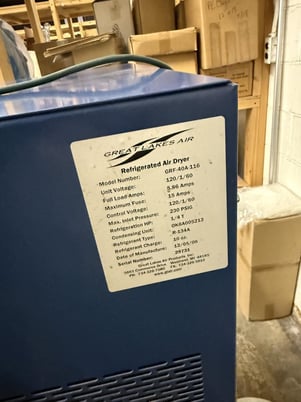 200 psi, Industrial Gold, 2-stage refrigerated compressor, 120 gallon, Baldor 7.5 HP, 230 V., Great Lakes - Image 8