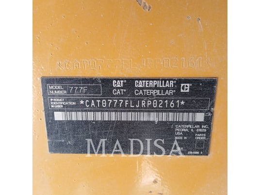 Caterpillar 777F, Off Highway Truck, 43480 hours, S/N: JRP02161, 2010 - Image 6