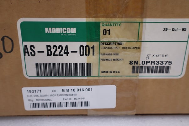 NEW IN BOX MODICON SCHNEIDER ELECTRIC AS-B224-001 TRU-HI OUTPUT STOCK G282 - Image 4