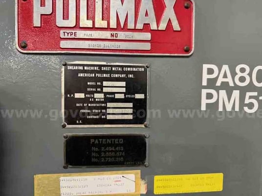 No. P6/S Pullmax, nibbler, 3/16" nibbling capacity, 42" throat, circle cutting attachment, 3 HP, 3-20 FPM - Image 2