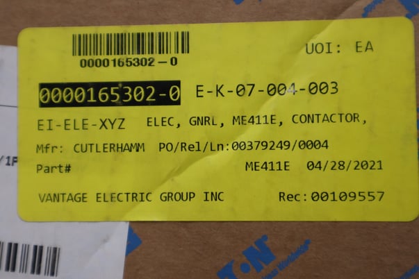 Eaton ME411E DC Definite Purpose Contactor; Size 4 NEW #G446 - Image 3