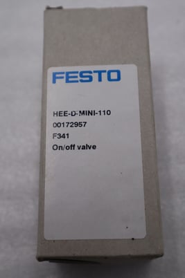 NEW Festo HEE-D-MINI-110 On/Off Valve STOCK L-344-C - Image 1