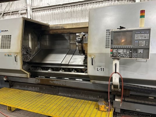 Okuma #LB-45II/C4000, CNC lathe, 2-Axis, OSP-P200L Control, 33.4" swing, 5" bar, 4-jaw 24" chuck, 2007 - Image 5