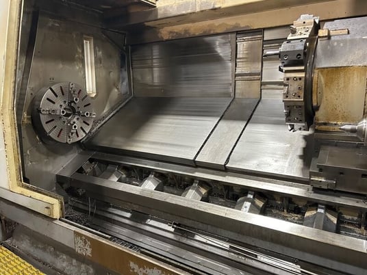 Okuma #LB-45II/C4000, CNC lathe, 2-Axis, OSP-P200L Control, 33.4" swing, 5" bar, 4-jaw 24" chuck, 2007 - Image 6
