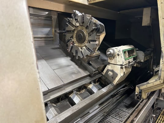 Okuma #LB-45II/C4000, CNC lathe, 2-Axis, OSP-P200L Control, 33.4" swing, 5" bar, 4-jaw 24" chuck, 2007 - Image 7