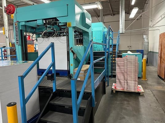 Iberica #SRK-144K, die cutter blanker machine, 7500 sheets/hr., 500/1040x700/1440mm, 2002 - Image 2