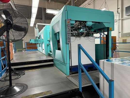Iberica #SRK-144K, die cutter blanker machine, 7500 sheets/hr., 500/1040x700/1440mm, 2002 - Image 3