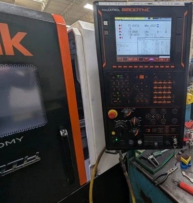 Mazak #QTU-250MY, CNC turning center, 27.4" swing, 8" chuck, 3-jaw, 2" bar, 13.4" dia., 21.03" lgth, A2-6, 12 - Image 4