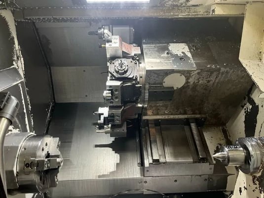 Mazak #QTU-250MY, CNC turning center, 27.4" swing, 8" chuck, 3-jaw, 2" bar, 13.4" dia., 21.03" lgth, A2-6, 12 - Image 6