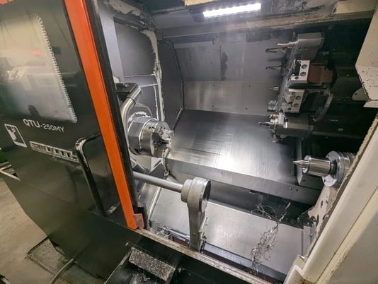 Mazak #QTU-250MY, CNC turning center, 27.4" swing, 8" chuck, 3-jaw, 2" bar, 13.4" dia., 21.03" lgth, A2-6, 12 - Image 8