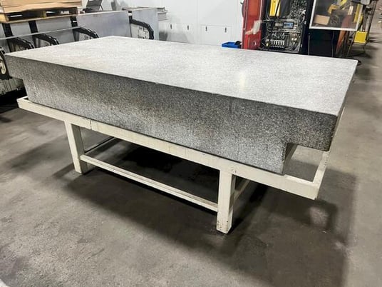96" x 48" x 14" Granite Surface Combustion plate on stand - Image 1