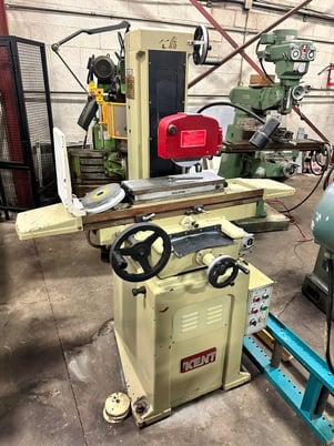 6" x 18" Kent #K-618, manual surface grinder, 1 HP, 8" grinding wheel diameter, magnetic chuck - Image 1