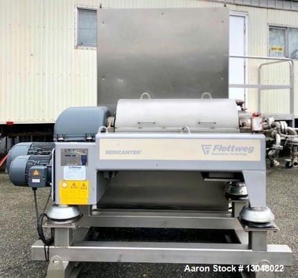 Industrial Flottweg #S3E-3/408, Decanter Centrifuge, 316 Stainless Steel, 7750 RPM, 15 KW motor 460/3/60 - Image 1