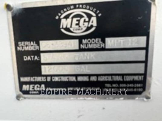 Mega Corp 12K TOWER, Water Tank, S/N: 06-38941, 2006 - Image 6