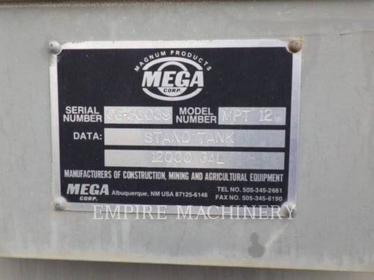 Mega Corp 12K TOWER, Water Tank, S/N: 06-36039, 2006 - Image 2