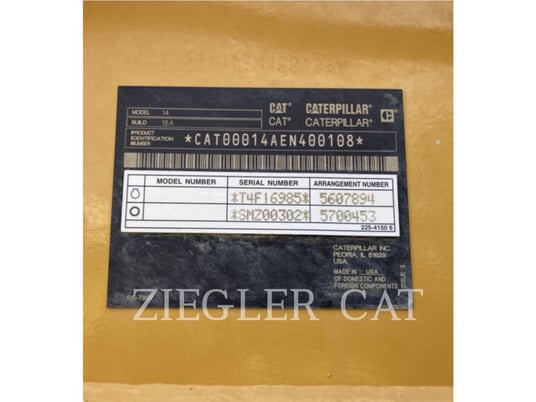 Caterpillar 14, Motor Grader, 5828 hours, S/N: EN400108, 2020 - Image 6