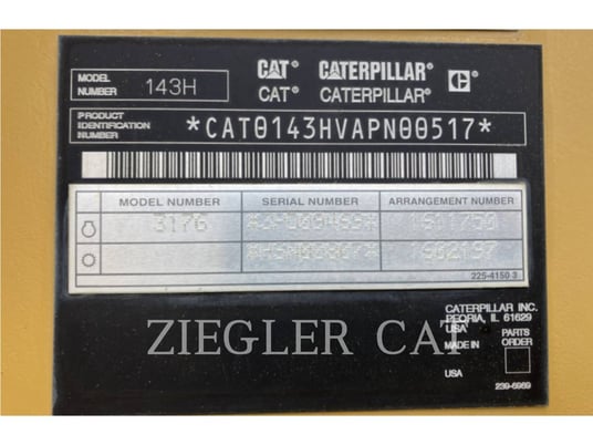 Caterpillar 143H, Motor Grader, 10758 hours, S/N: APN00517, 2004 - Image 6