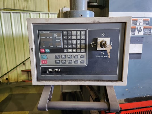 1/2" x 10' Durma #SB-3013, hydraulic shear, 5.1" stroke, 10 SPM, Durma ENC100M, front operated power back - Image 2