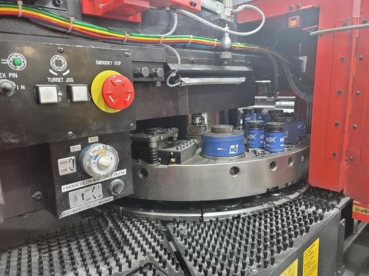 22 Ton, Amada #AE-2510NT, CNC servo driven turret punch, 50" x196" sheet, 1.45" stroke, 50" throat, 58 - Image 3