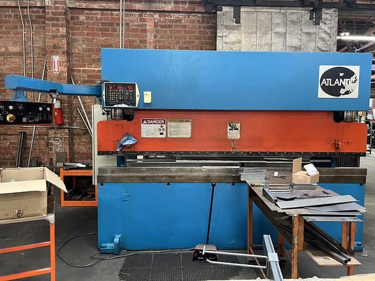 120 Ton, Haco Atlantic #FPB-200, CNC press brake, 10' overall, 102" between housing, 4.72" stroke, 9.8" - Image 1