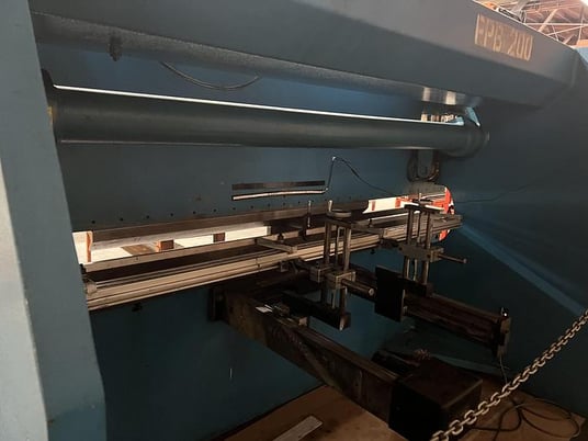 120 Ton, Haco Atlantic #FPB-200, CNC press brake, 10' overall, 102" between housing, 4.72" stroke, 9.8" - Image 3