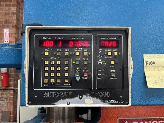 120 Ton, Haco Atlantic #FPB-200, CNC press brake, 10' overall, 102" between housing, 4.72" stroke, 9.8" - Image 4