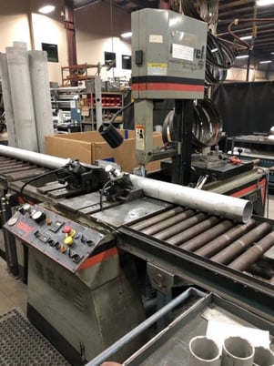 10" x 10" Marvel #V10A2, vertical tilt frame automatic feed band saw, 3 HP - Image 2