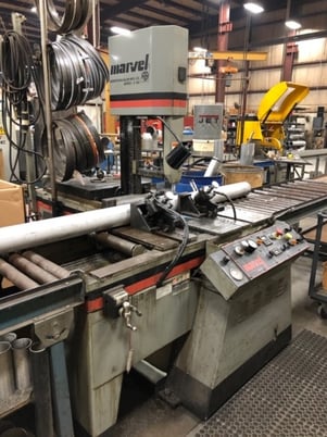 10" x 10" Marvel #V10A2, vertical tilt frame automatic feed band saw, 3 HP - Image 6