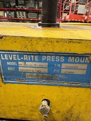 unisorb #pm-201 -300/200-tstc, Level Right Press Mount Cushion, S/N 675900, PM-201 (6.5)-300/200-TSTC - Image 2