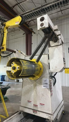 15000 lb. Coe Press Equipment, reel & straightener combo, 18" W stock, 72" OD - Image 2