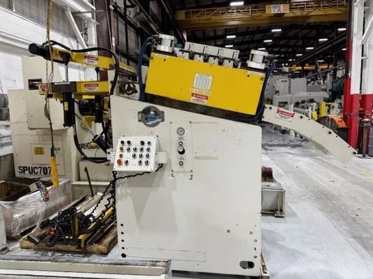 15000 lb. Coe Press Equipment, reel & straightener combo, 18" W stock, 72" OD - Image 2