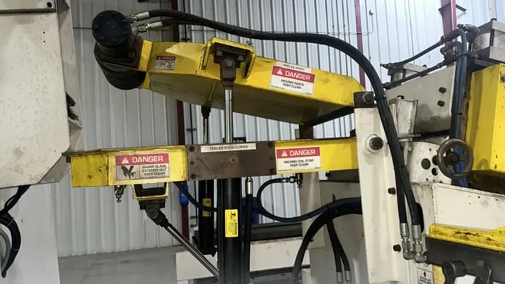 15000 lb. Coe Press Equipment, reel & straightener combo, 18" W stock, 72" OD - Image 4