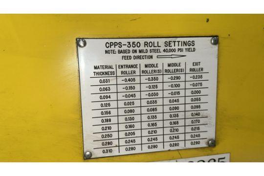 15000 lb. Coe Press Equipment, reel & straightener combo, 18" W stock, 72" OD - Image 9