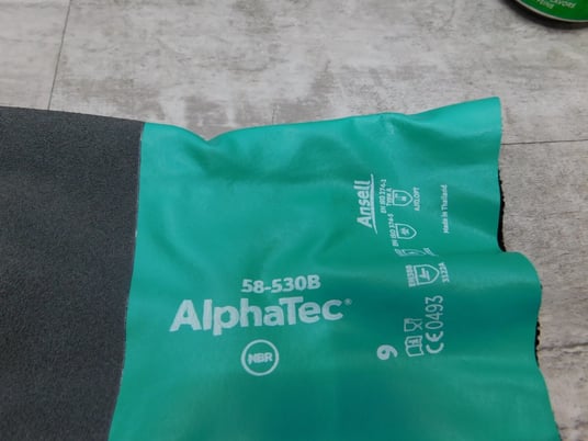 24 NEW Pair Ansell AlphaTec 58-530B Chemical Resistant Gloves, Size Large NEW - Image 6