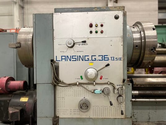36" x 135 Lansing #G.36-135/8, hollow spindle lathe, 158" bed, variable speed spindle, Modul/Metric/Whitworth - Image 3