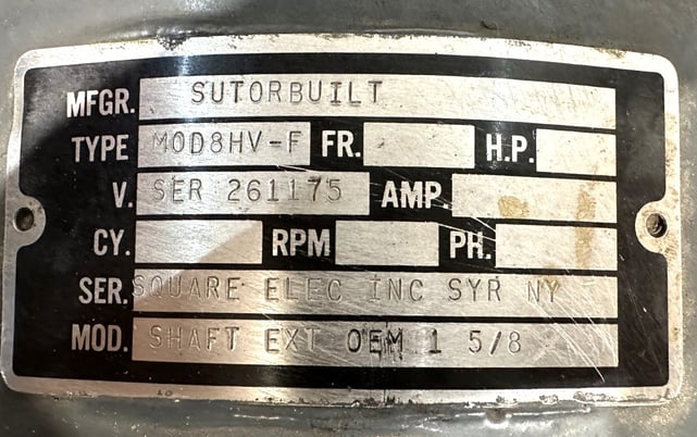 Sutorbilt #8HV-F, Blower, Bare Shaft, 4.5" diameter Inlet/Outlet - Image 7