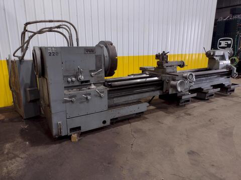 38" x 120" Poreba #TPL-90/M, hololow spindle lathe, 28" chk, 4-jaw, 12-1/2"hole, 5-250 RPM, forward & reverse - Image 3