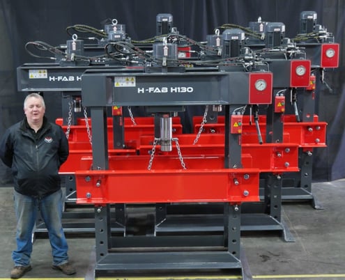 65-550 Ton, H-FAB H Series, hydraulic workshop press, 11 models, custom up to 330 Ton, vert/horiz/inclined - Image 6