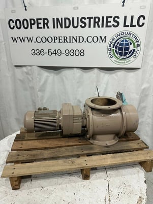 7" Rotary Airlock w/Drive, Carbon Steel, 7" Inlet/Outlet, 11" H Inlet to Outlet, 0.55 kW, 230/400 V - Image 2