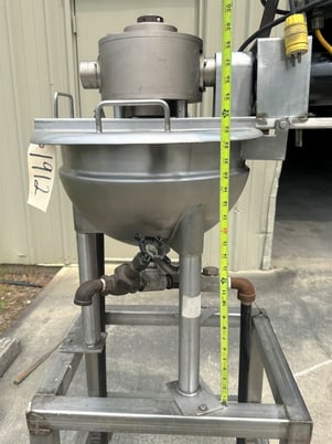 Jacketed Mixing Stainless Tank, 17" diameter X 10" H Tank, 0.25 HP, 130 V - Image 2