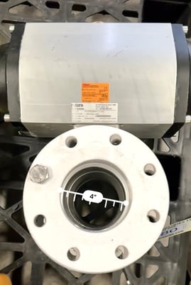 4" Rotork, Split Bodied Full Port Stainless Ball Valve w/Air Actuator, 150 psi, 2020 - Image 6