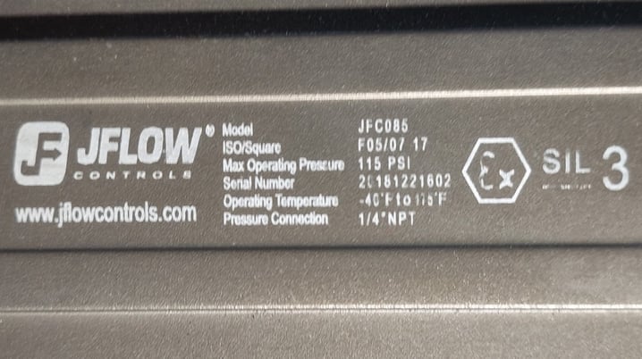 1.5" JFlow Controls #JFC085, Stainless Steel Ball Valve w/Actuator, 115 psi, Never Used - Image 2