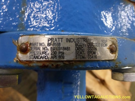 10" Pratt & Whitney Industrial, Butterfly Valves, 2 Qty., w/(1) Manual Butterfly Valve Operator For These - Image 9