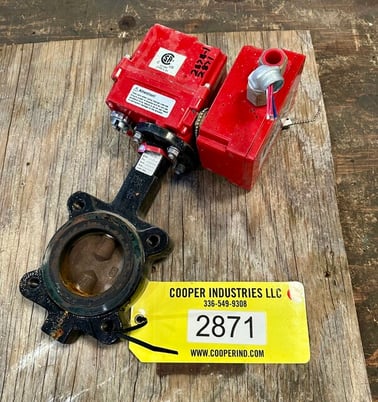 3" Triac #WE-500XXT, Butterfly Valve, Stainless/Carbon Steel, 500 in.lb. torque, 115 V - Image 1