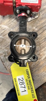 3" Triac #WE-500XXT, Butterfly Valve, Stainless/Carbon Steel, 500 in.lb. torque, 115 V - Image 7