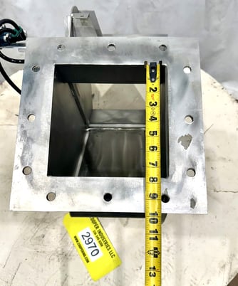 8" Vortex, Stainless Gravity Diverter Valve, Air Cylinder Actuated, 7.5" x 7.5" Inlet/Outlet, 18" tall, 12" x - Image 8
